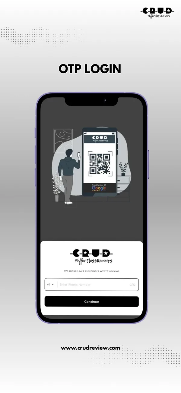 CRUD Review on App Store, OTP login