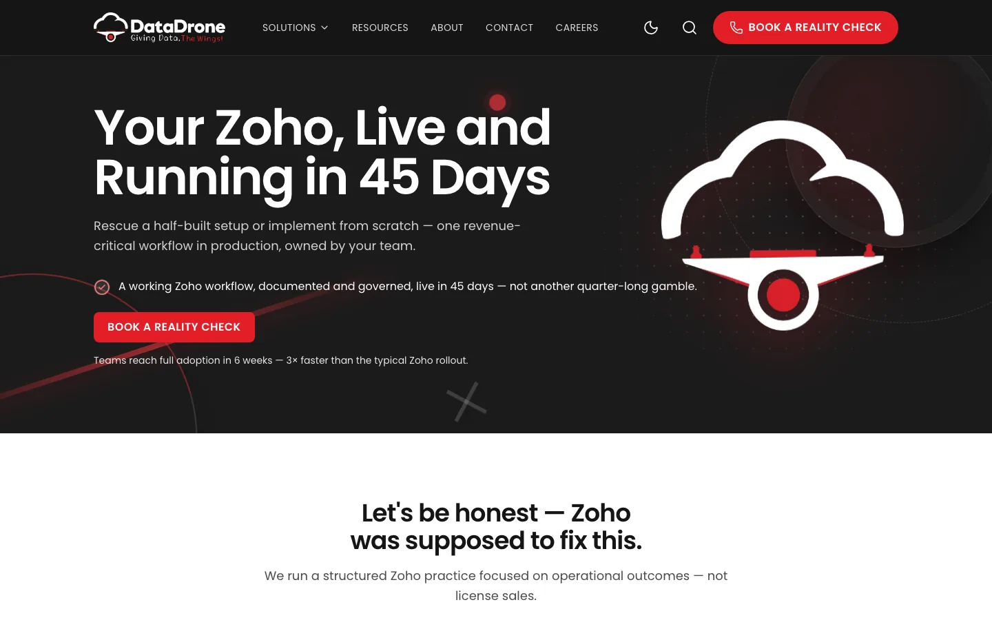 DataDrone, Solution page: Zoho