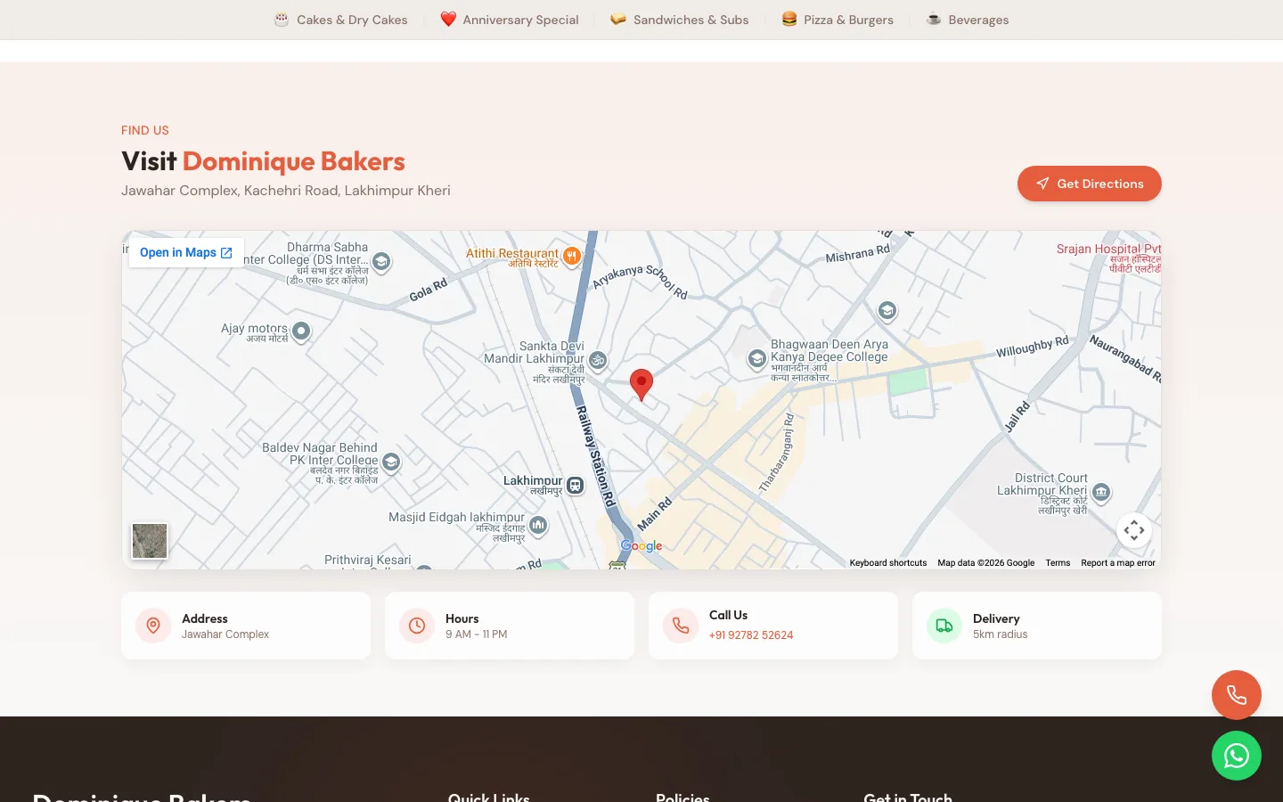 Dominique Bakers, Find the shop